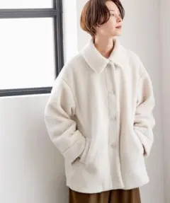 ブルゾン アウター ライトボアステンカラーコート　966962 レディース