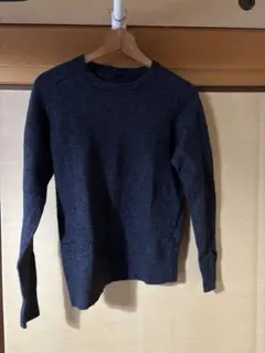 無印良品 メンズM クルーネックニット 長袖 紺