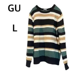 ジーユー GU ニット セーター ボーダー L