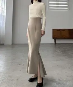 louere ハイウエストサイドスリットマーメイドスカート