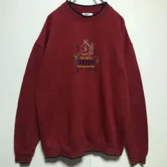 90s M&C Sport スウェット コットン RED 赤　　XL A10
