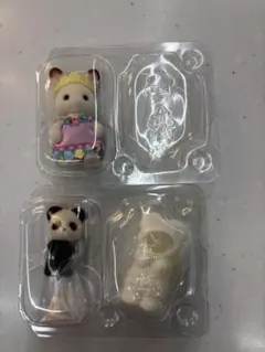 シルバニア 赤ちゃんパンダの小さい赤ちゃんとショコラうさぎの赤ちゃん