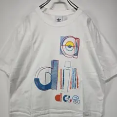 adidas　Tシャツ　O　トレフォイル　ロゴ　グラフィック　リユース　古着