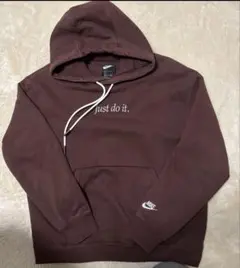Nike ブラウン パーカー Lサイズ just do it.
