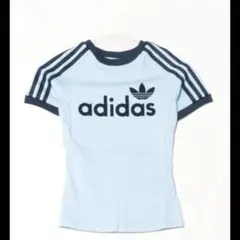 adidasＴシャツ今季1番人気水色ピチＴ　Ｓ ほぼ新品