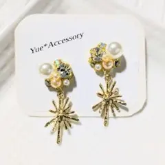 D-87　ハンドメイド☆ビジューピアス／イヤリング