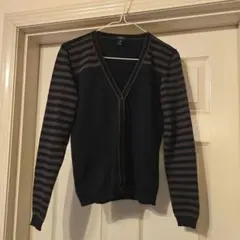maxmara カーディガン ボーダー切替 ブラックのサムネイル
