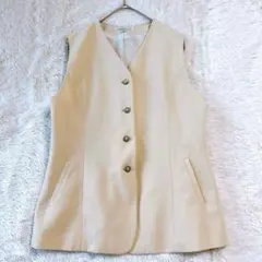 ノースリーブベスト　ジレ　きれいめ　フォーマル　上品　大人　オフィス　通勤　秋冬