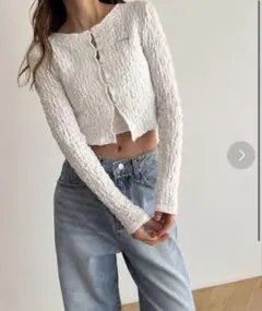 CANAL JEAN "HARING" リンクルカーディガンのサムネイル