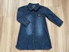 デニムワンピース　シャツワンピース　130cm