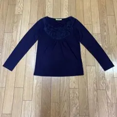 お値下げしました⭐️フリル付きパープル長袖トップス
