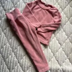 フリースパジャマ　ダスティピンク　2-3y