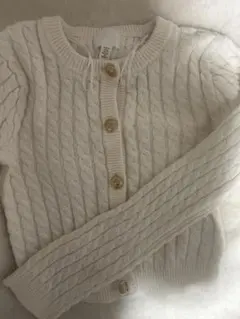 ホワイト ニットカーディガン