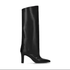 mamian ポインテッドトゥワイドシャフトロングブーツ