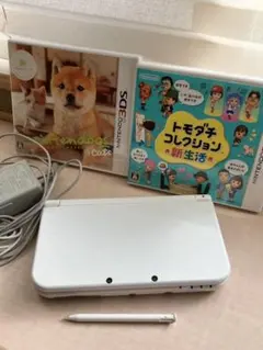 ニンテンドー3DS L L本体ホワイト 充電器・タッチペン、ソフト2本付き