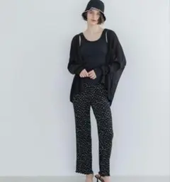 cocaドットプリーツパンツM