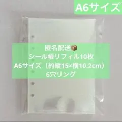27 シール帳 リフィル 10枚 A6 6穴 6穴リング 対応 ホログラム