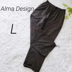 【Alma Design】アルマデザイン　イージーパンツ　ワイド　ブラック　L