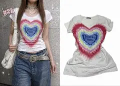 ROSE BUD ハートタイダイTシャツ y2k 平成ギャル フェアリーグランジのサムネイル