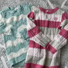 mezzo piano チュニック風ニット