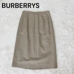 【美品】Burberrys ひざ丈スカート ギンガムチェック イエロー系のサムネイル
