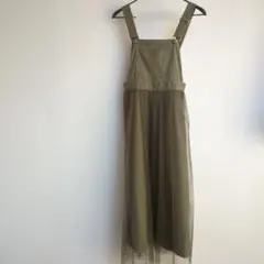 NICE CLAUP チュールドッキングジャンバースカート