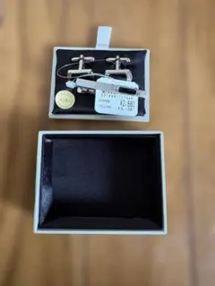 【新品】オニキス カフス・ネクタイピンセット フォーマル 冠婚葬祭 箱付き