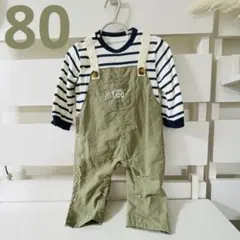 【美品】Lee ロンパース 80 カーキ