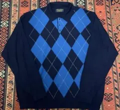 90s brooks brothers アーガイルニットメリノウール50s60s