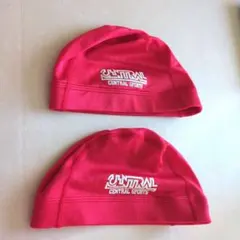 セントラルスポーツ 水泳帽 赤 2個セット Ｌサイズ