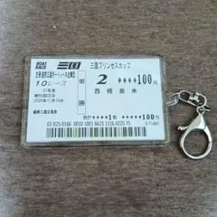 4961 西橋奈未　ボートレース三国　10R 準優勝戦　単勝　舟券　キーホルダー