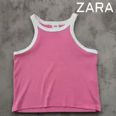 ザラ ZARA パイピング可愛いY2Kリブタンクトップのサムネイル