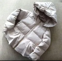 プティマイン　アウター　110　ダウン　ペプラム　ベージュ