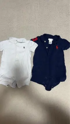 ラルフローレン　ポロシャツセット 95cm ホワイト ネイビー ２枚組