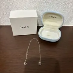 Canal 4℃ カナル4℃ ハート ネックレス シルバー ストーン 専用ケース