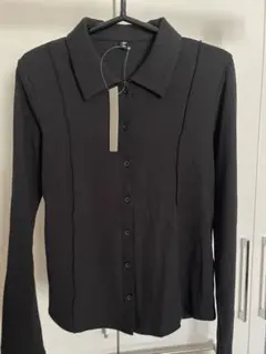 GU 黒 長袖ポロシャツ M