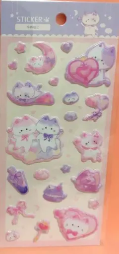 ゆめねこシール ステッカー ぷっくりシール ぷくぷくシール 立体シール ゆめかわ