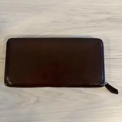 COCOMEISTER ラウンドファスナー長財布 ブラウン レザー
