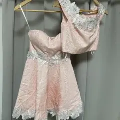 ROBE de FLEURS ピンク ミニドレス