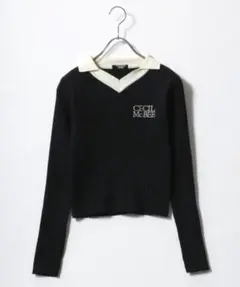 CECIL McBEE ブラックニット 長袖