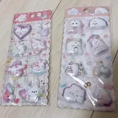 マシュマロシール　ぷっくりシール　まとめ売り　うさぎ　オバケーヌ