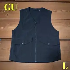 GU ジーユー ブラック ベスト L 353115