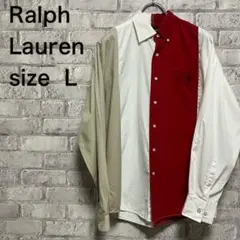 【Ralph Lauren】ラルフローレン 長袖シャツ size L お洒落のサムネイル