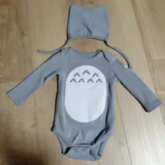 トトロ ロンパース　帽子付き 6−12ヶ月用