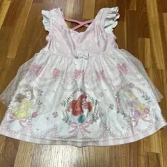 ディズニー　プリンセス　水着　110 ピンク　ラプンツェル　アリエル　ベル
