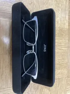 JINS シルバー メガネ 専用ケース付