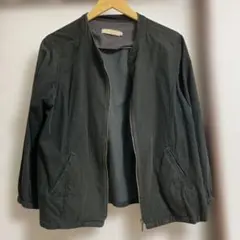 CROCODILE ノーカラージャケット LL コーデュロイブラック　使いやすい