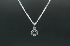 極美品　アクアシルバー　ナット　ネックレス　ペンダント　ジルコニアのサムネイル