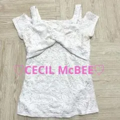 CECIL McBEE ホワイトレーストップス