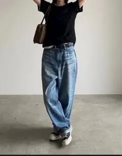 FASHIRU × SOMETHING バギーフィットジーンズ　blue 0